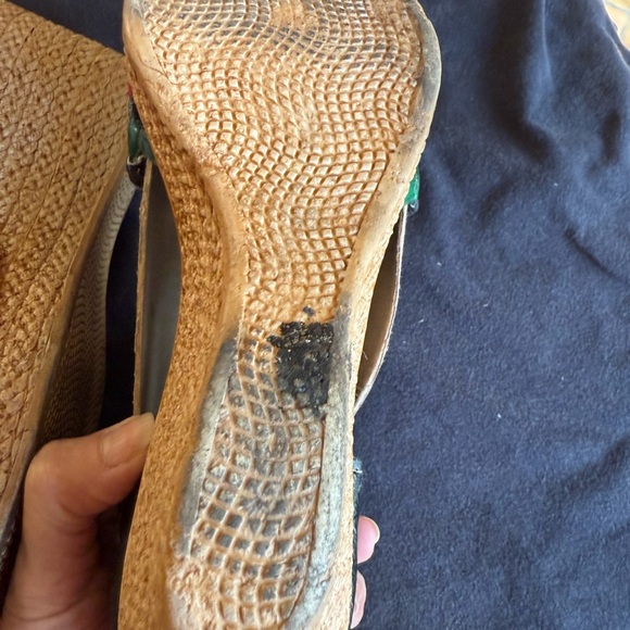 Corral Black Sandals with Vibrant Floral Embroidery - Picture 3 of 5